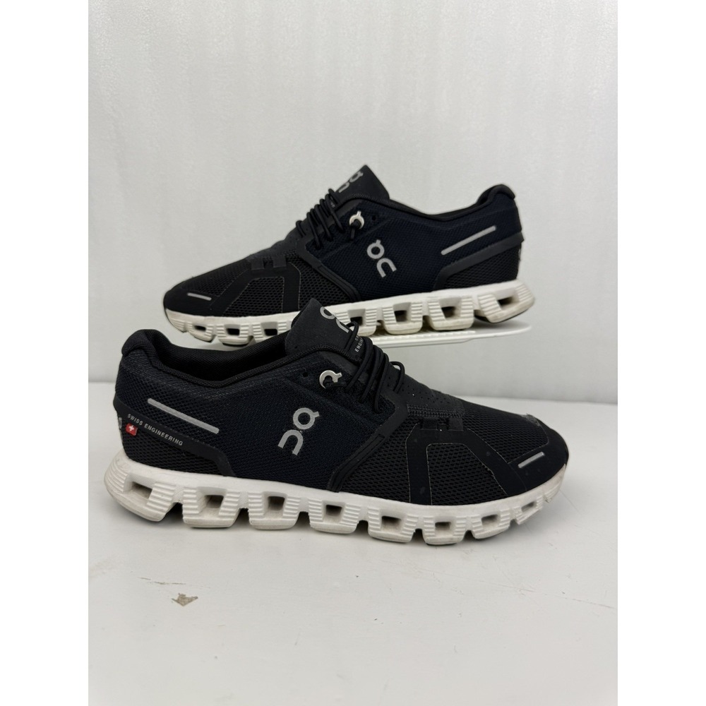 On Running Women's Black Athletic Sneakers with White Sole